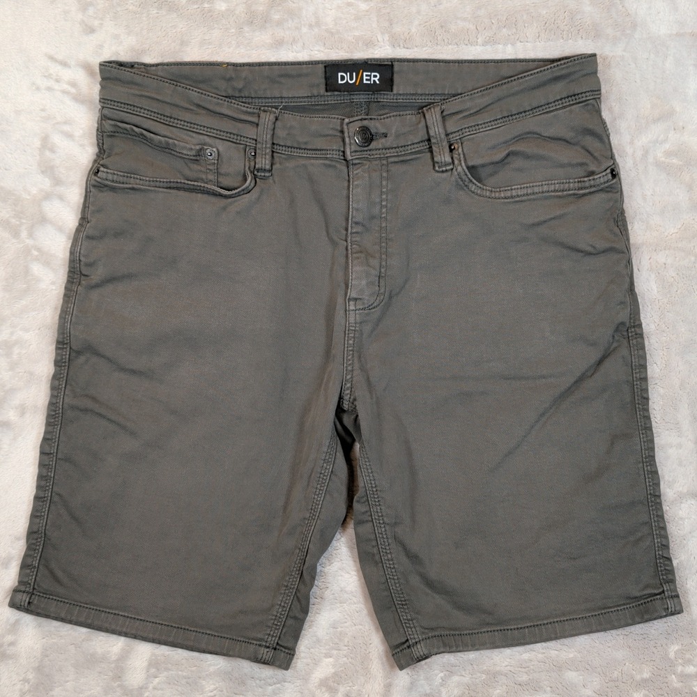 DU/ER Shorts Mens 36 (36x9) Gray N2X Relaxed Taper Performance Active Outdoor